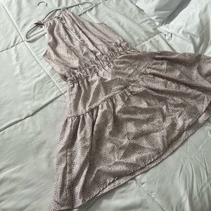 Ruffle No Sleeves Purple Summer Dress Open Back